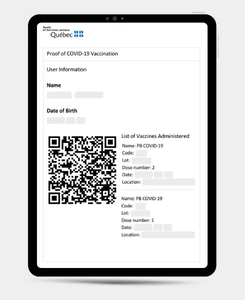 The QR code developed by Uzinakod for proof of vaccination